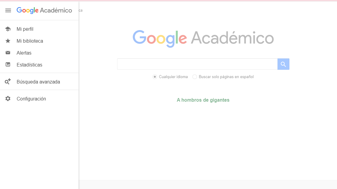 opciones de google scholar para búsquedas