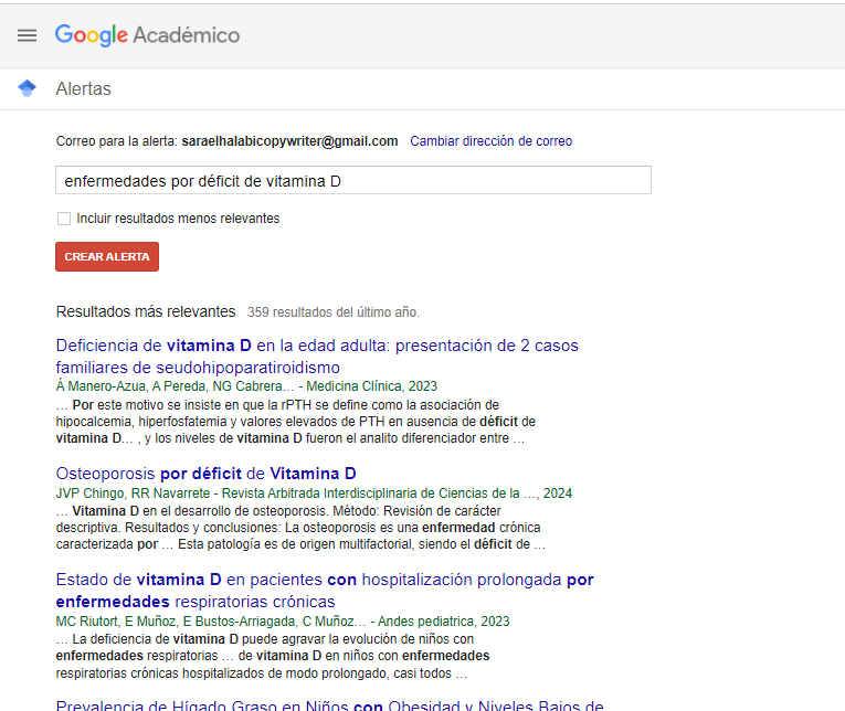 alertas en google scholar