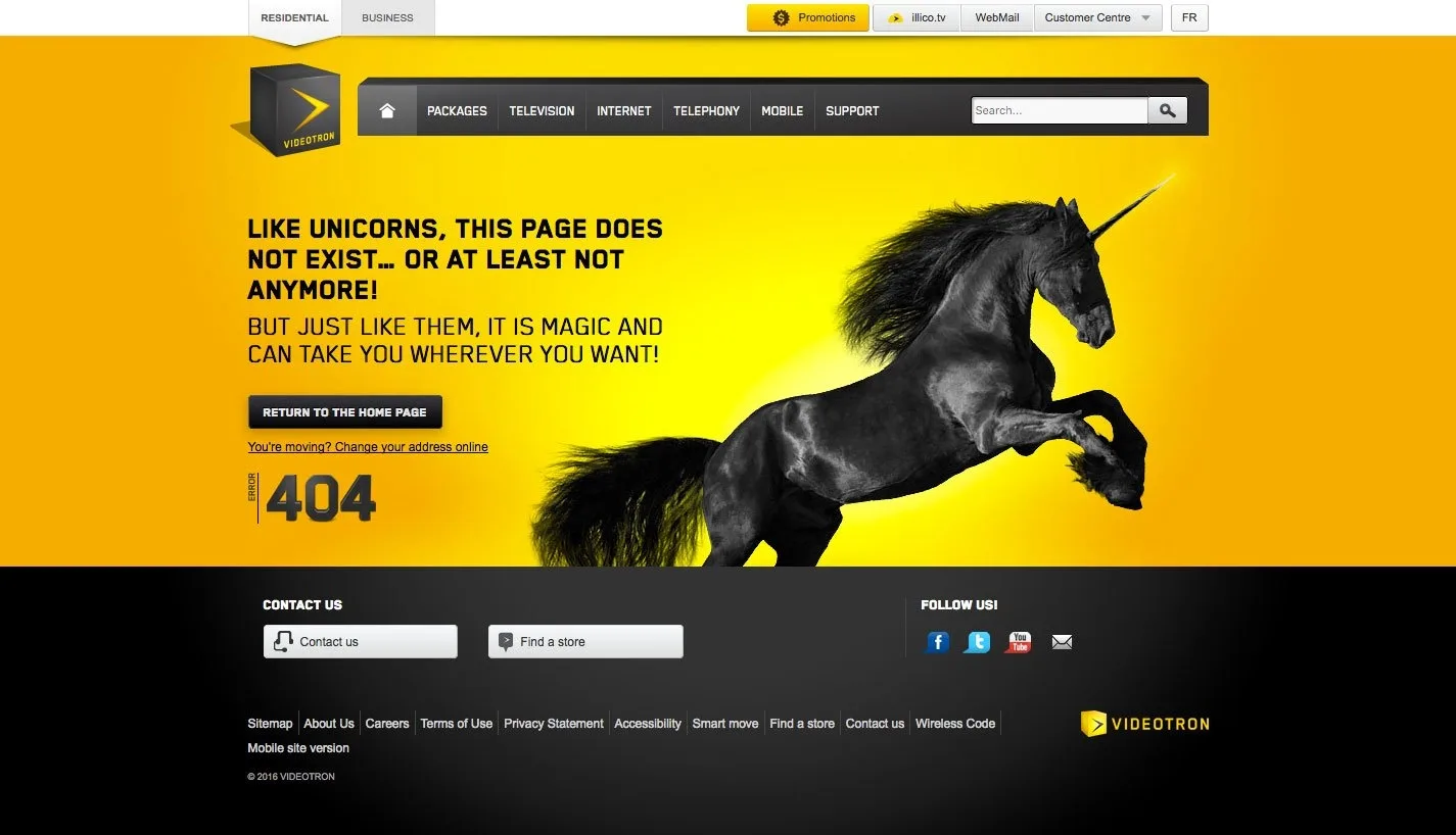 ejemplo de error 404 videotron